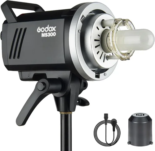Godox MS300 MS 300 Studio Flash Strobe, MS300 300W Monolight con montaje Bowens, sistema inalámbrico X 2.4G, lámpara de modelado de 150W, reciclaje