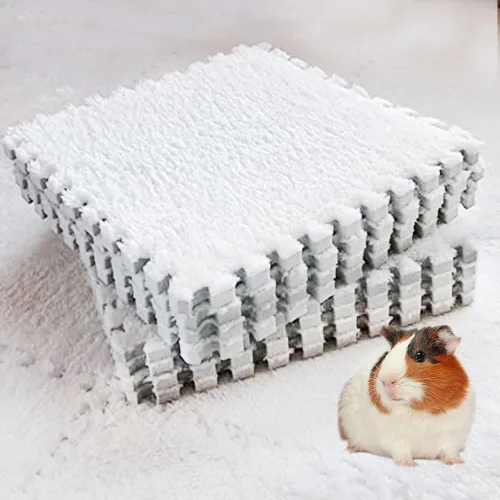 Vista 11 de Oncpcare 10 almohadillas de conejillo de indias de 11 x 11 pulgadas, lavables, reutilizables, forro polar de conejillo de indias, suave y cálida