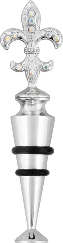 Vista 7 de UP ware Derby - Tapón para botella de vino de aleación de zinc con detalles de cristal marrón, conservador de bebidas reutilizable para vino