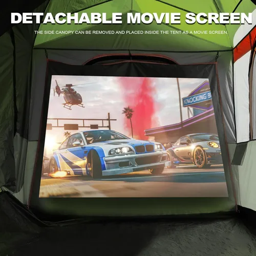 Vista 3 de UNIHIMAL SUV Tent for Camping,Waterproof PU2000mm, Fits 5-8 People,Spacious Double Layer Design, Includes Rainfly & Storage Bag, 8FT L x 8FT W x