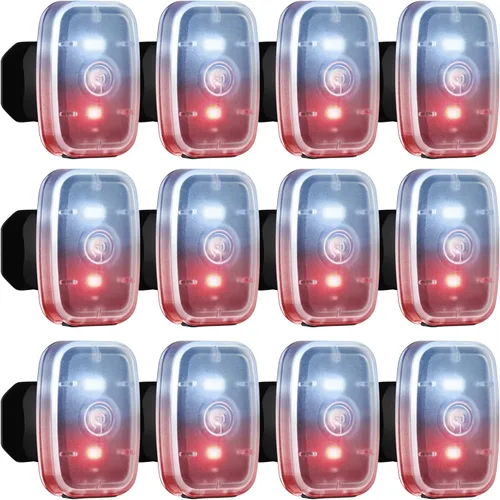 Vista 8 de Mudder Luces de Correr para Corredores Lámparas LED de Seguridad Recargables USB con Clip Estroboscópico Lámparas Traseras de Bicicleta con 5 Modos