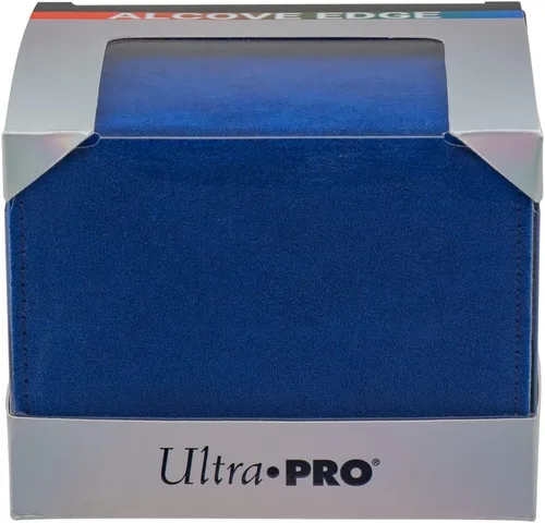Vista 6 de Ultra Pro - Caja de cubierta Vivid Alcove Edge (azul) - Protege y almacena hasta 100 tarjetas de tamaño estándar de doble funda, perfecta