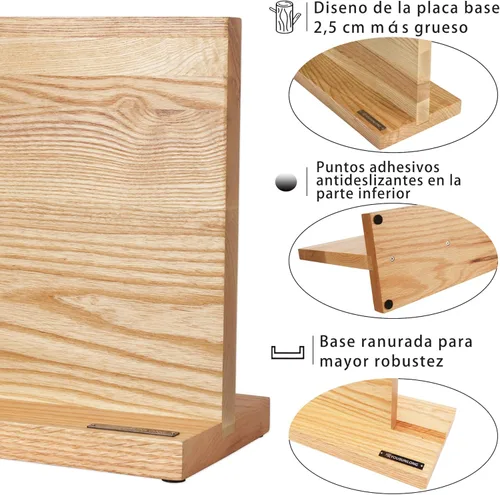 Vista 2 de YOUSUNLONG Bloque magnético para cuchillos - Soporte magnético para cuchillos - Soporte magnético para cuchillos - Super magnético de doble cara