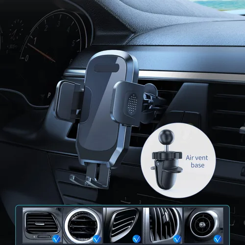Vista 3 de Soporte de teléfono para automóvil, salpicadero, parabrisas, ventilación de aire, soporte para teléfono celular, soporte de brazo largo con cuello