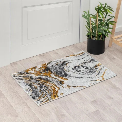 Vista 15 de LUXE WEAVERS Alfombra de área azul 2x3 con remolino de mármol