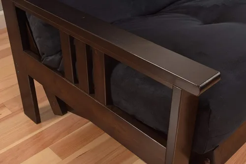 Vista 21 de MFD Futón Montana, Verde, Tela Madera, Colchón de ante de turba