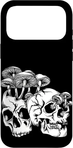 Vista 22 de Skull Goth Gothic Occult Emo Satanic Mushroom Skeleton Case for iPhone 17
