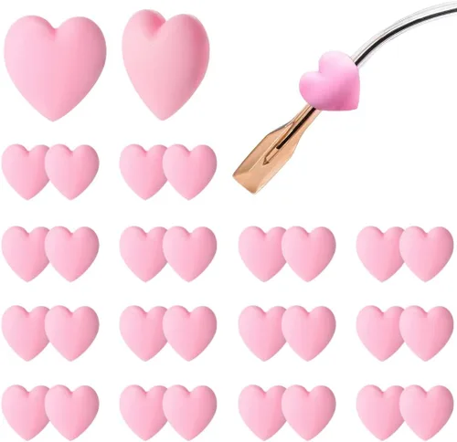 Vista 7 de 15 pares de ganchos para las orejas de gafas, antideslizantes, con forma de corazón, para sujetar las patillas de las gafas, para lentes de sol