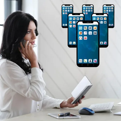 Vista 4 de XBLUE Cloud - Sistema telefónico para pequeñas empresas para (3) teléfonos iPhone/Android, utiliza tu smartphone como extensiones de sistema