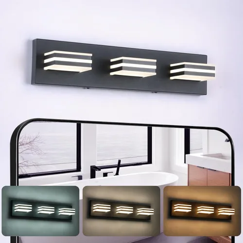 Vista 14 de Barra de luz LED para tocador de baño, 2 luces, lámparas modernas de 12 W, lámparas de baño sobre el espejo de 14 pulgadas, accesorios