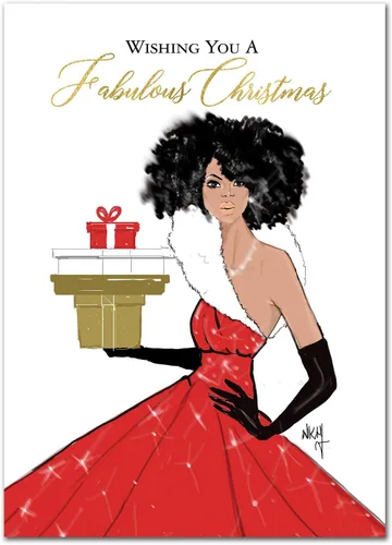 Vista 12 de African American Expressions - Juego de tarjetas navideñas en relieve en caja - Diseños de temporada inspiradores - Juego de 15 (5x7) tarjetas