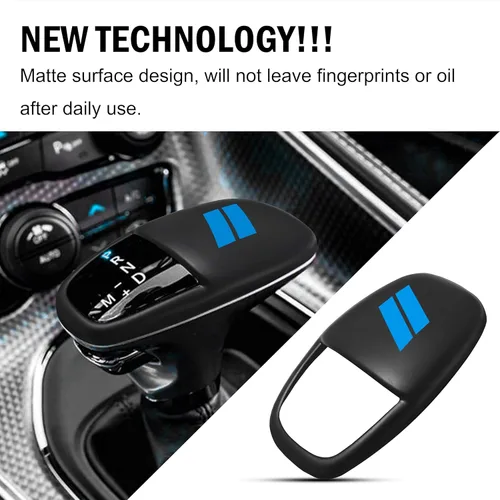 Vista 2 de Pomo de la palanca de cambios para Dodge Charger Accesorios 2015-2023 Challenger 2015-2023 2024 Durango 2016-2025 ABS Interior Inserción Decoración