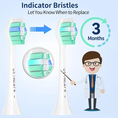 Vista 5 de Cabezales de repuesto compatibles con cepillos de dientes eléctricos Philips Sonicare, repuestos de cabezal de cepillo eléctrico para manijas a