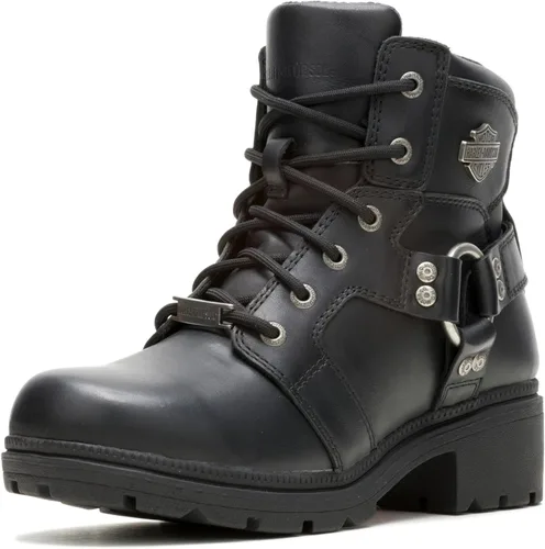 Harley-Davidson Botas de moto Jocelyn de 5.5 pulgadas de cuero negro para mujer. D83775