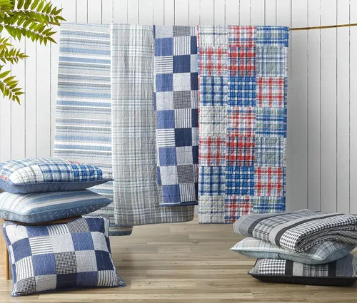 Vista 6 de Nautica - Juego de edredón individual, ropa de cama de algodón para todas las estaciones, artículos esenciales para el dormitorio