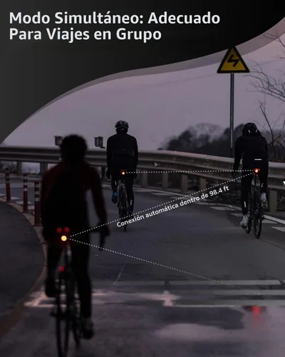 Vista 4 de ROCKBROS Luz trasera de bicicleta inteligente Luz trasera de bicicleta Luz