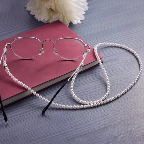 Vista 6 de OCR Cadena para gafas, máscaras faciales, cadena elegante para lentes de sol, cadena de cordón para gafas, cadena de retención elegante para lentes