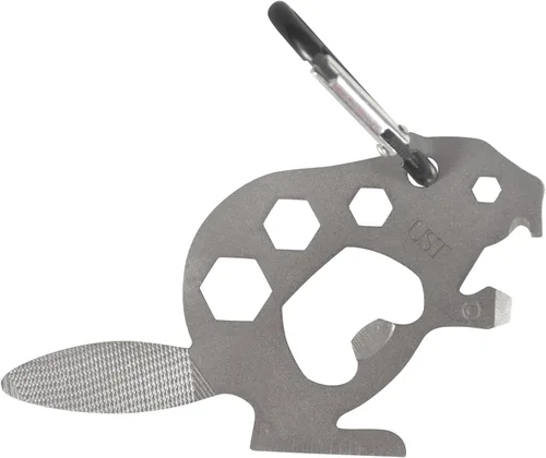 Vista 15 de UST Tool-a-Long - Mosquetones multiherramienta con construcción duradera y compacta de acero inoxidable para senderismo, kayak, campamento, viajes