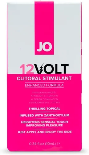 JO Suero Clitoral de 12 Voltios – Gel Clitoral Vibrante para Mujeres, Estimulación Hormigueante y Excitación – 10 mL