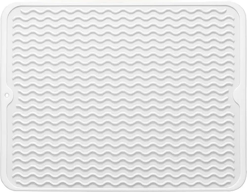 Vista 16 de Tapete de silicona para secado de platos para múltiples usos, fácil de limpiar, ecológico, tapete escurridor de platos resistente al calor