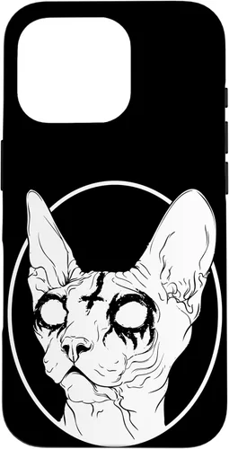 Vista 20 de Black Metal Sphynx Cat Pastel Goth and Death Metal Case for iPhone 17