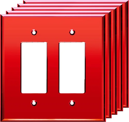 Vista 46 de LIDER LWP-31O-ABK, placa de pared decorativa de acrílico reflectante, placa de interruptor de luz espejada, cubierta de salida de plexiglás, vidrio