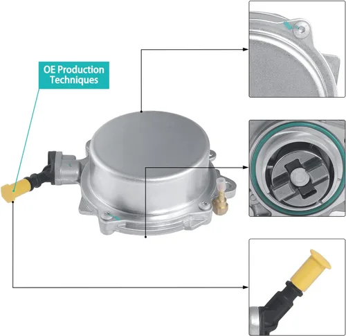 Vista 2 de AULINK Bomba de vacío de refuerzo de freno 904-819 11667556919 701366060 para Mini Cooper R55 R56 2006-2015, Mini Cooper R57 2008-2015, Mini Cooper