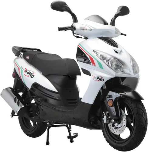 Vista 7 de X-PRO Ciclomotor de 150 cc de gasolina de 150 cc para adultos con ruedas de aluminio de 13 pulgadas (azul)