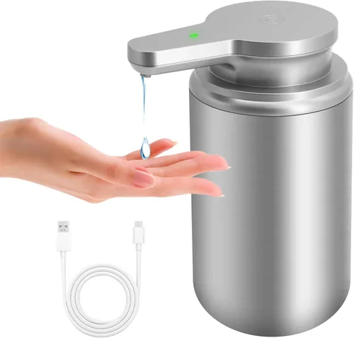 Vista 9 de dispensador automático de jabón de 12 oz. de acero inoxidable con sensor; dispensador de jabón infrarrojo eléctrico IPX5 resistente al agua