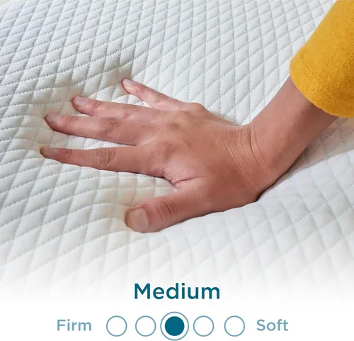 Vista 2 de Tempur-Pedic TEMPUR-Adapt + Cooling - Cubrecolchón King de 3 pulgadas y almohada de enfriamiento doble TEMPUR-Cloud Breeze Tamaño King
