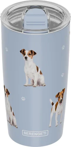 Vista 27 de SERENGETI Australian Shepherd 20 oz. Vaso de acero inoxidable aislado al vacío con tapa a prueba de derrames - Impresión 3D - Taza de viaje aislada