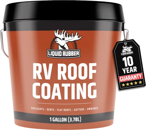 Liquid Rubber - Revestimiento para toldo de casa rodante, sellador con reflectante solar, para reparación del toldo de remolques y cámper,