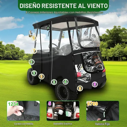 Vista 5 de Carro de golf recinto 2 plazas para Yamaha G29/Drive/Drive2 2007