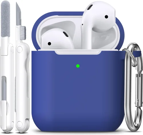 Vista 101 de Funda para AirPods con llavero, protección completa, de silicona, accesorios para AirPods, funda para chicas con estuche de carga inalámbrico