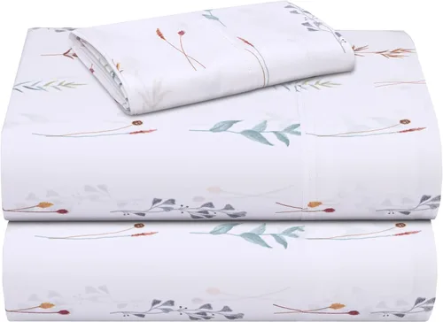 Vista 22 de ZOYER Sábanas de 100 % algodón percal tamaño King, refrescantes y transpirables, duraderas, con una sensación nítida, suave y cómoda, bolsillo