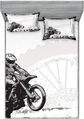 Vista 22 de Ambesonne - Juego de sábanas bajeras y fundas de almohada, diseño primaveral de acuarelas con jardín de hierbas y flores, juego de 4 piezas