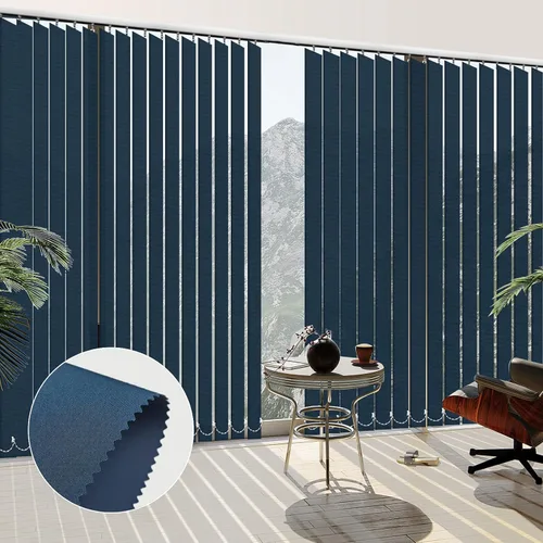 Vista 6 de FACIMI Persianas verticales opacas, color verde manzana personalizada de 3.5 pulgadas, persianas verticales de tela con listones de protección UV