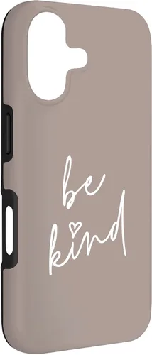 Vista 3 de Be Kind - Funda para iPhone 17, diseño de frase inspiradora positiva (marrón topo)