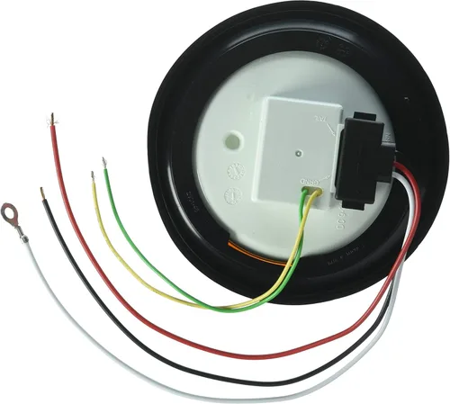Vista 2 de Buyers Products SL41AR Luz estroboscópica ámbar de 4 pulgadas empotrada, luz de advertencia de flash cuadrada redonda, 24 LEDs, luces intermitentes