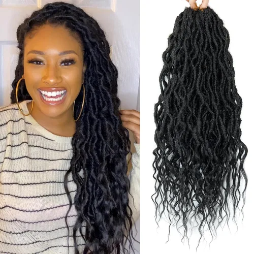 Vista 27 de Rastas de cabello sintético de ganchillo de 16 pulgadas, rastas suaves con extremos rizados, extensiones de rastas sintéticas bohemias de ganchillo