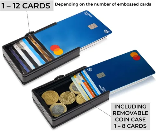 Vista 4 de Apple Airtag - Cartera para hombre, carbón claro, Cartera delgada