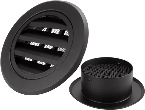 Vista 9 de Hon&Guan Soffit Vents - Ventilación de escape de aluminio Soffit de 4 pulgadas con malla de pantalla integrada para baño, cocina, dormitorio