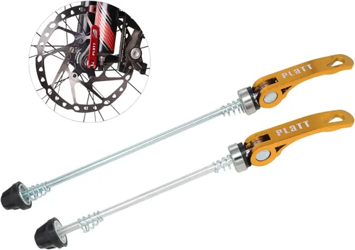 PLATT Pinchos de cubo de rueda de bicicleta, brochetas de liberación rápida MTB eje delantero y trasero apto para bicicleta de carretera, bicicleta