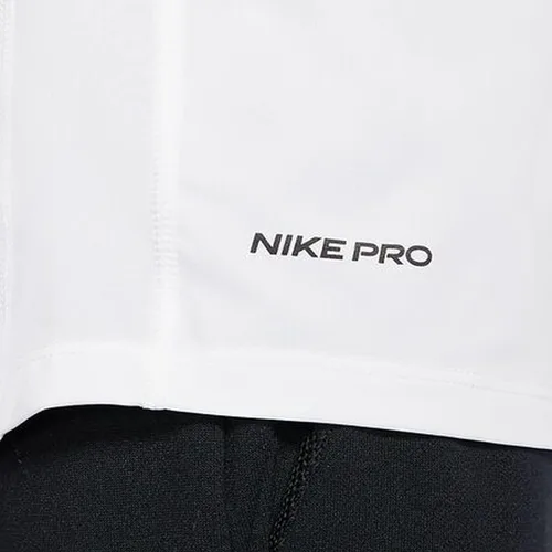 Vista 6 de Nike Kids Boy's Pro Short Sleeve Fitted Top (Big Kids) WhiteBlack