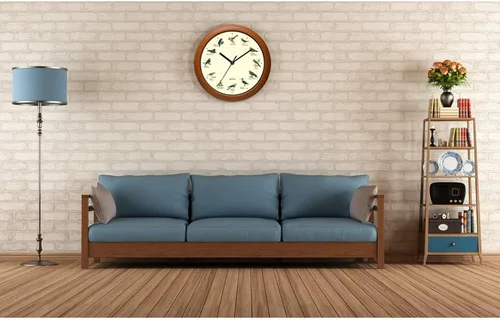Vista 2 de Reloj de pared de pájaro cantante de 12 pulgadas con nombres y canciones de pájaros