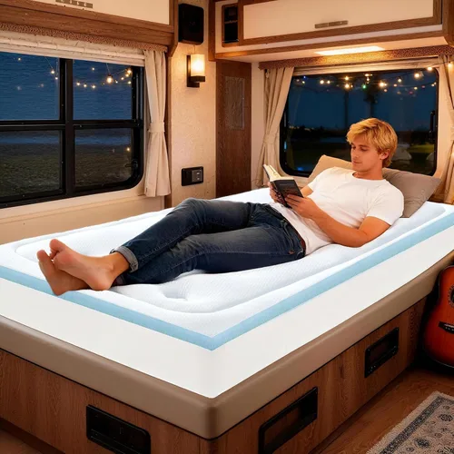 Vista 21 de Hansleep Cubrecolchón de espuma viscoelástica tamaño individual, cubrecolchón de espuma individual de viscosa derivada del bambú, funda de colchón