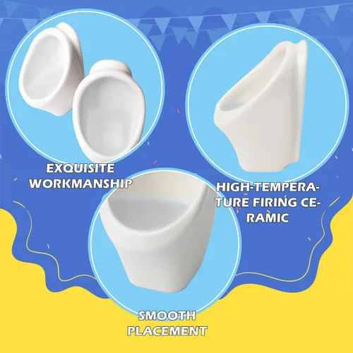 Vista 3 de Extguds Vasos de Chupito Divertidos con Forma de Orinal: Regalos Novedosos y Divertidos de Elefante Blanco para Intercambio de Fiesta Yankee