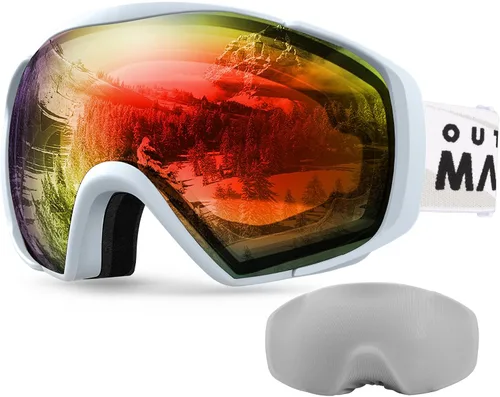 Vista 16 de OutdoorMaster Gafas de esquí con cubierta, gafas de nieve para snowboard OTG antivaho