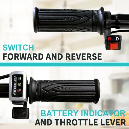 Vista 5 de Carretilla eléctrica, 24 V CC 180 W AGM Batería 330 lbs (150 kg) Capacidad máxima Barril Dump Material Debris Hauler Rojo