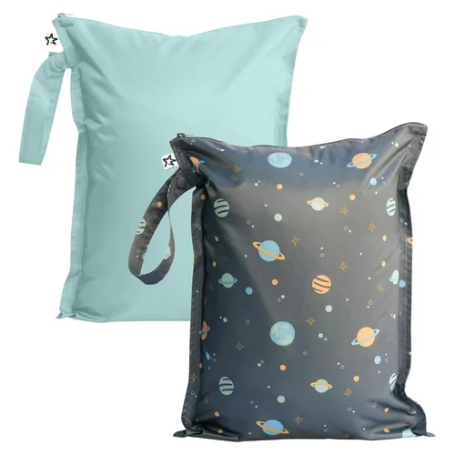 Vista 15 de Tiny Twinkle Bolsas húmedas a prueba de desorden 1 paquete de bolsas húmedas reutilizables impermeables para trajes de baño Ropa de bebé Bolsa